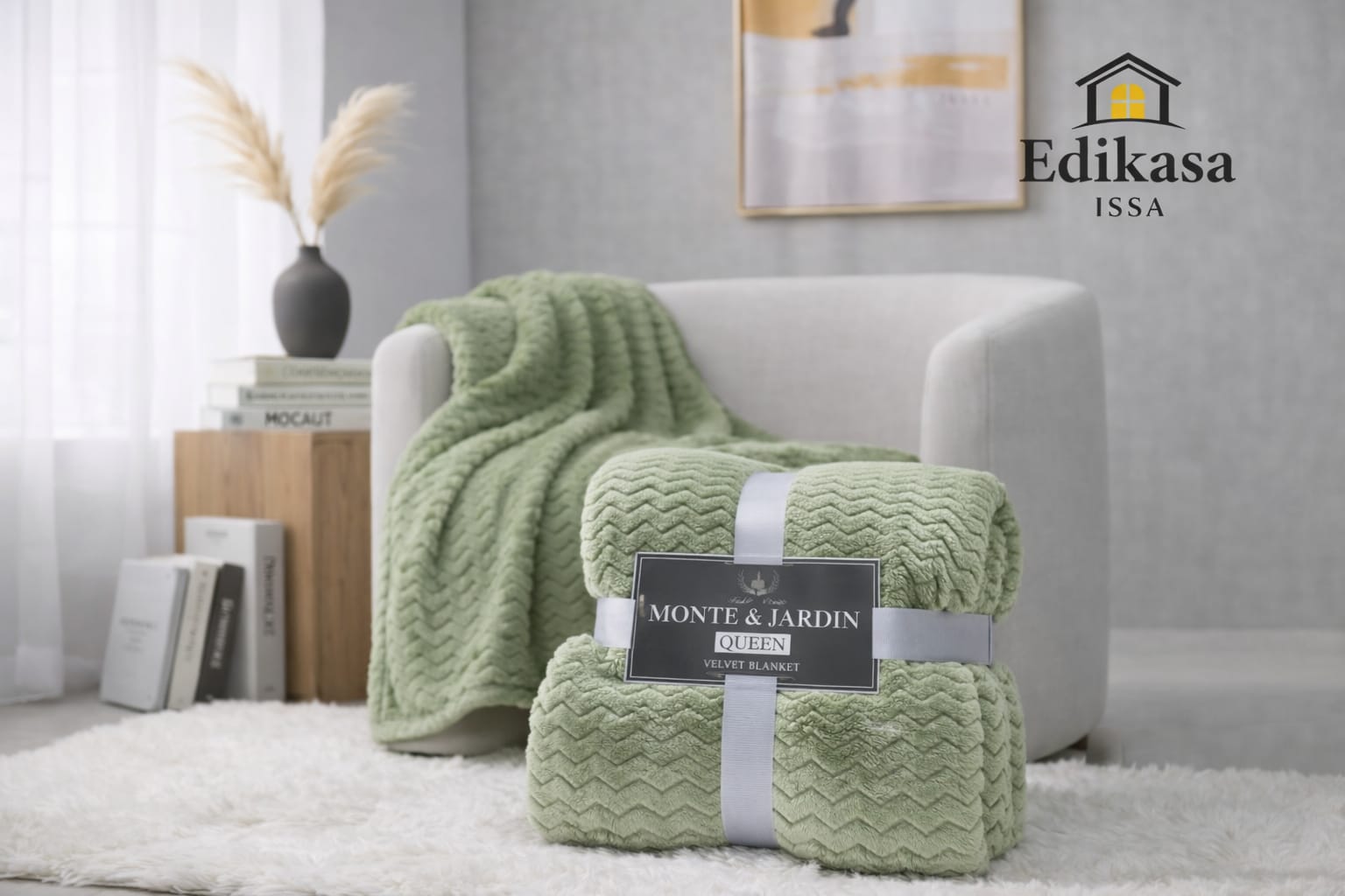 Cobija ovejera verde