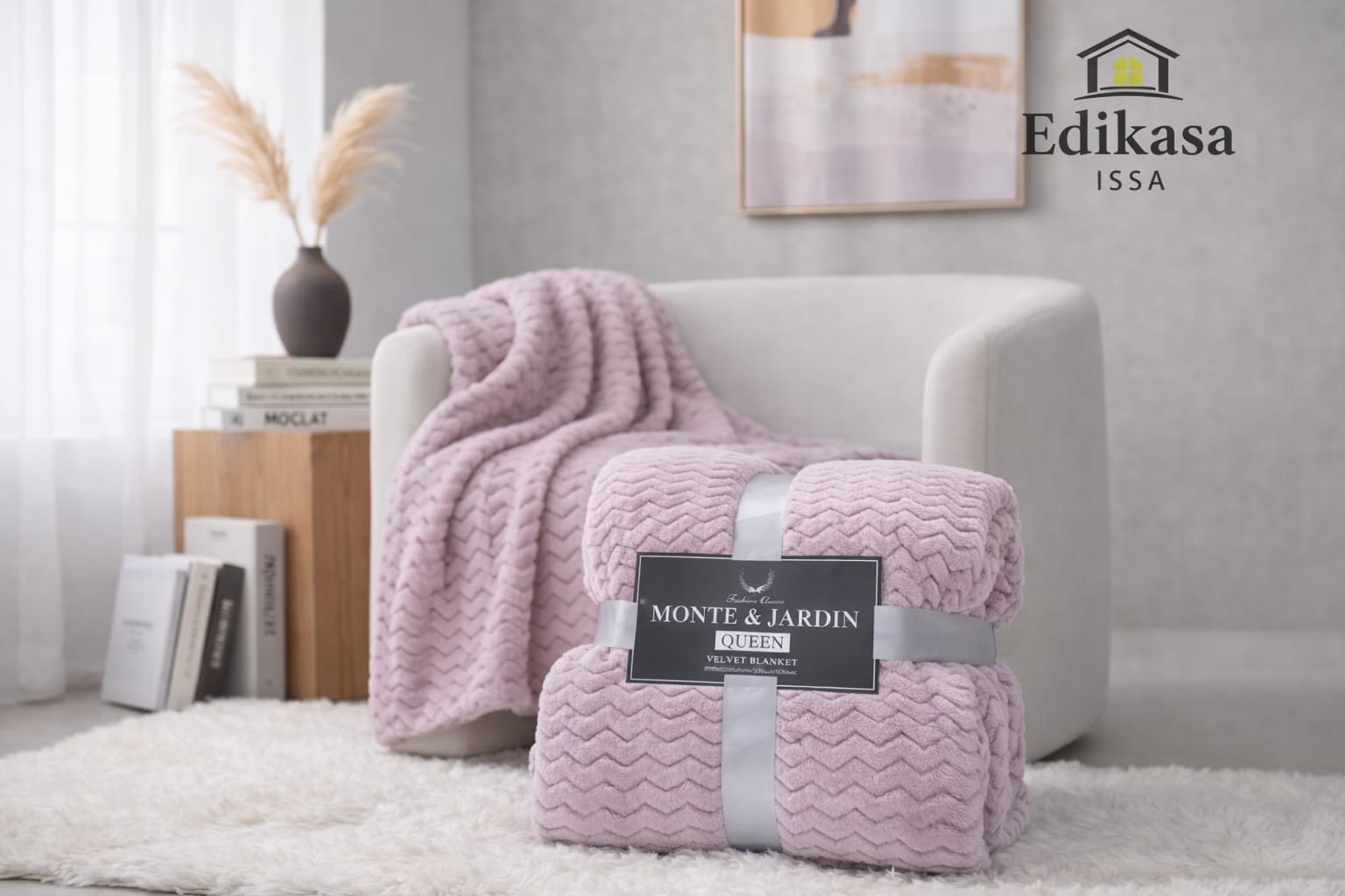 Cobija ovejera morada