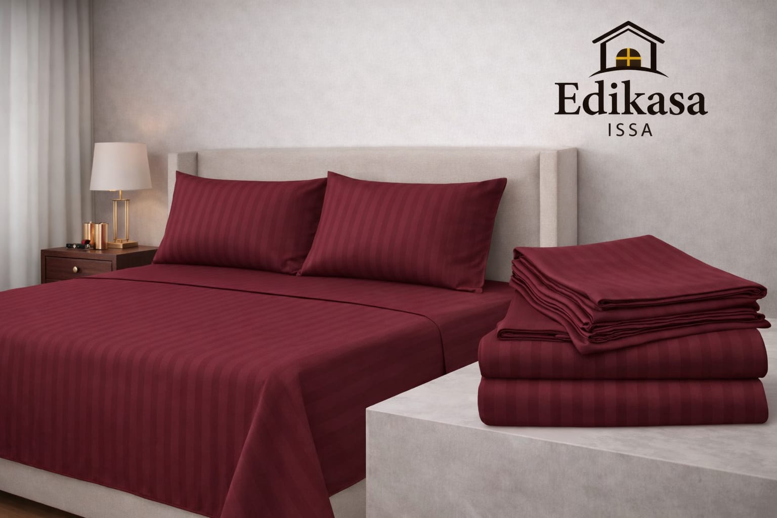 Sábanas unicolor Vinotinto